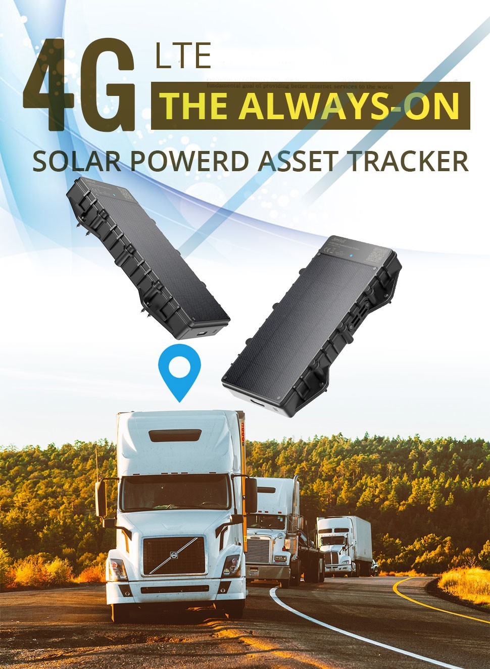 GPS-locator op zonne-energie 4G met GPS/WIFI/BDS/LBS + 10000mAh-batterij en IP67-bescherming
