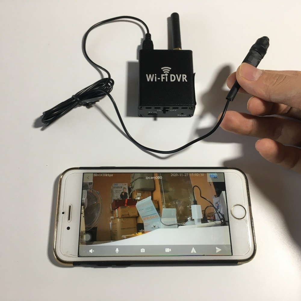 WiFi-spionagemodule P2P Live-bewaking - pinhole-camera