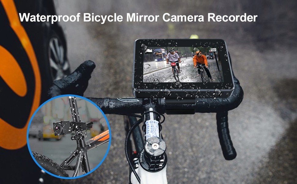 waterdichte ip68 fietscamera met monitorsetkit