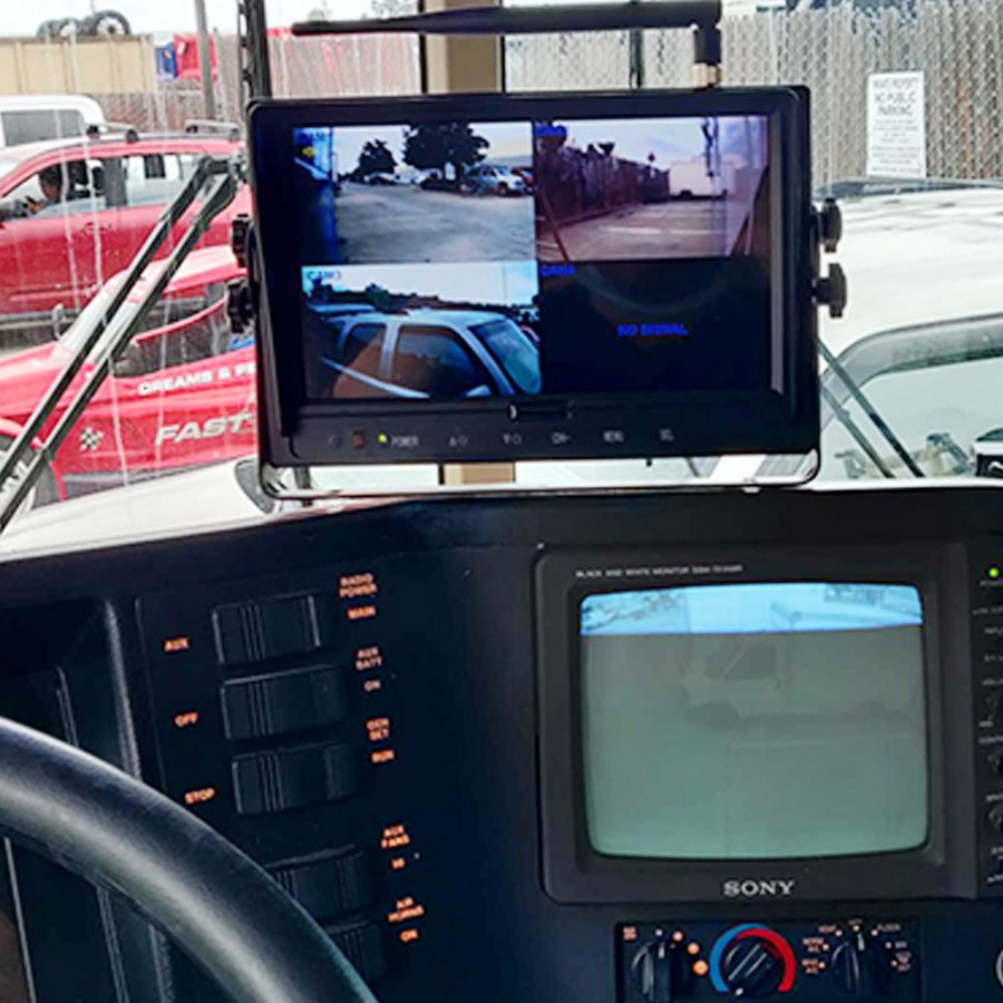 monitor met lasercamera vorkheftruck