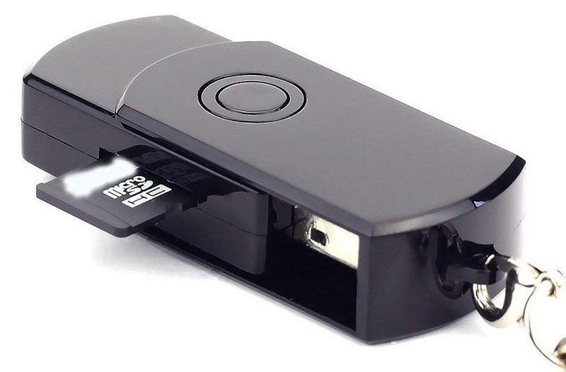 Spycamera met USB-stick en microfoon