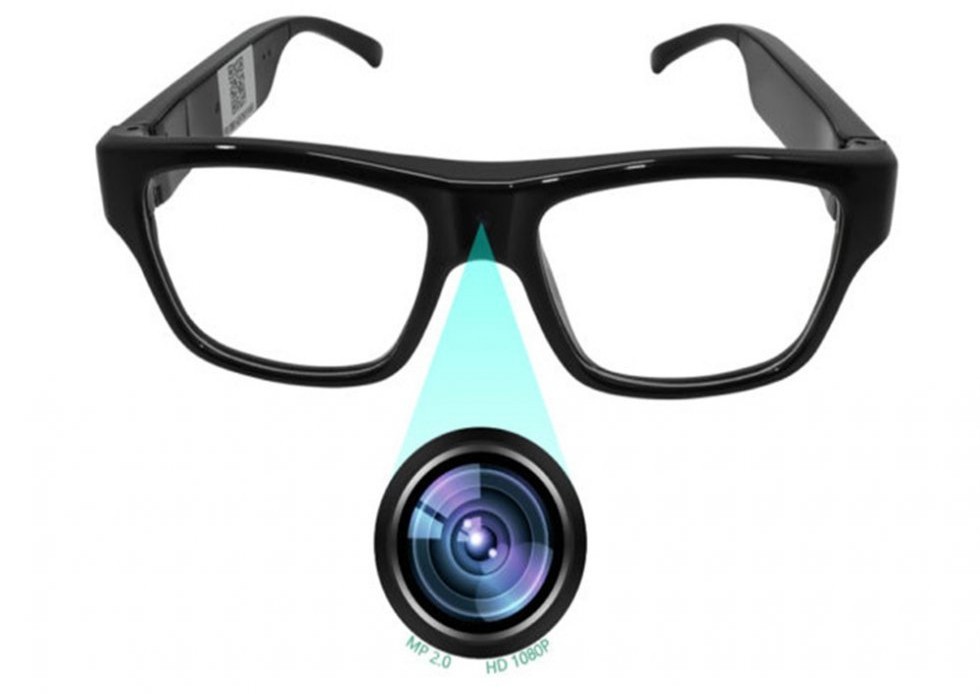 spionagebril met FULL HD camera wifi live videotransmissie