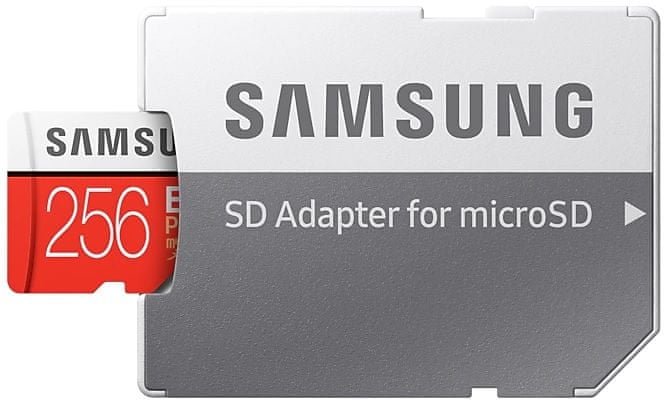 256 GB micro SDXC-geheugenkaart Samsung EVO PLUS + SD-adapter