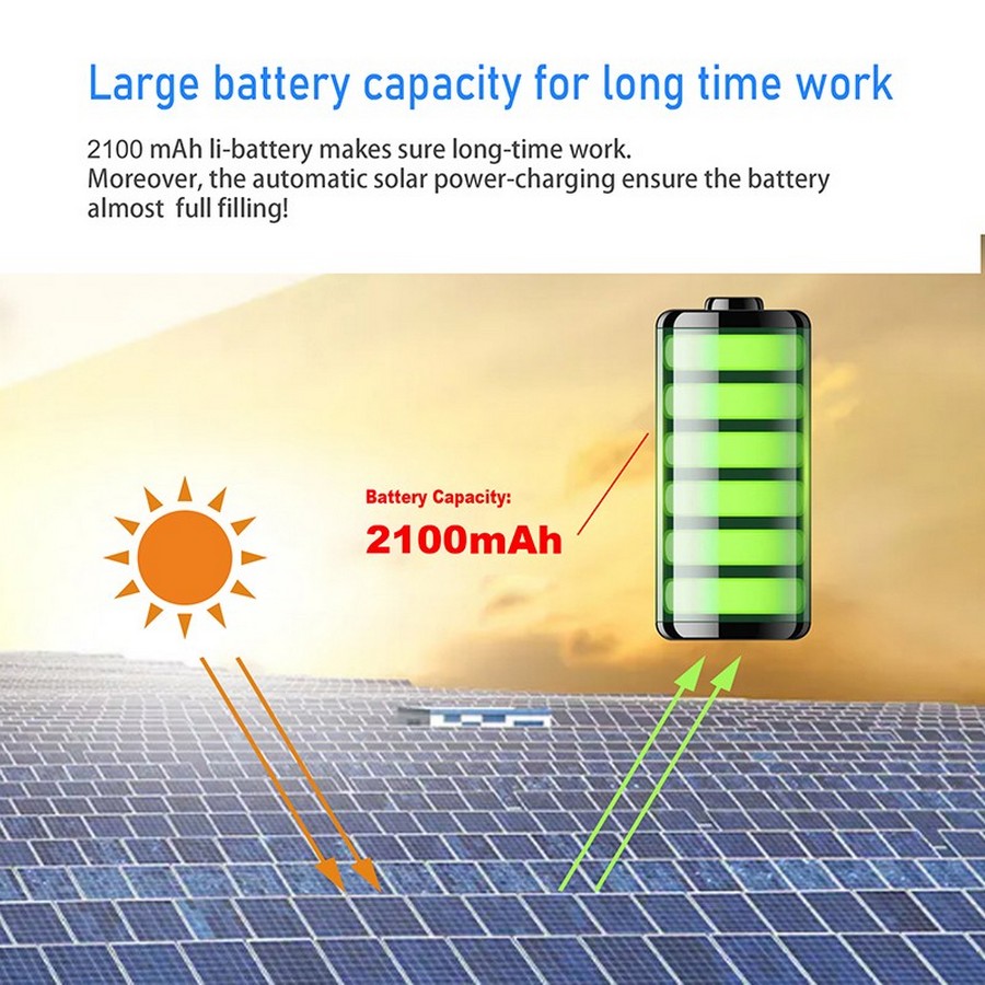 oplaadbare 2100mAh batterij zonne-energie