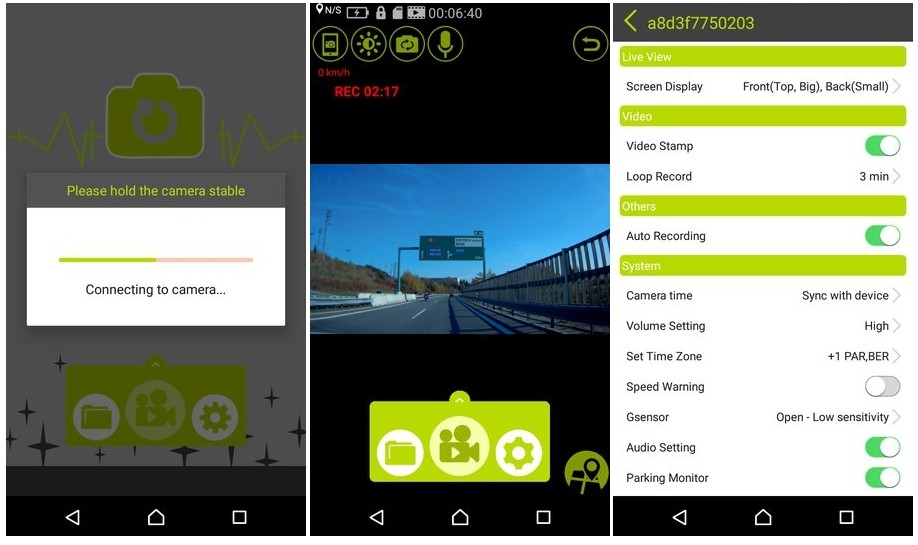 applicatie van DOD Android/iOS - dod autocamera