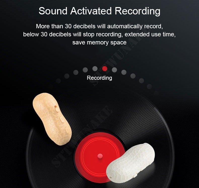 audiorecorder peanut voicerecorder mini micro spy