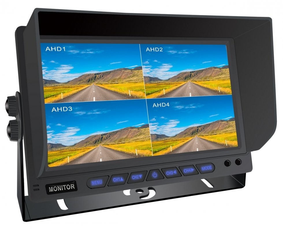 8CH hybride 10" achteruitrijd HD monitor voor auto of machine
