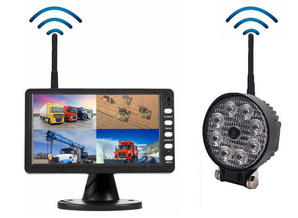 Achteruitrijset WiFi camera 120° met 720P AHD met 8x LED verlichting + 7" digitale LCD monitor