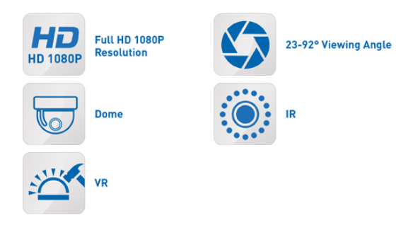 Specificaties XHC-camera 1080P