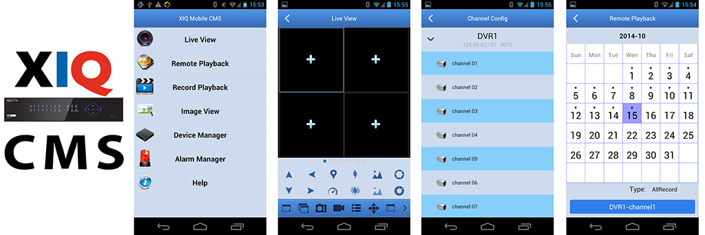 CMS mobiele applicatie XIQ