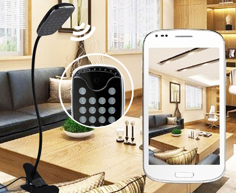 LED tafellamp met verborgen camera, WiFi