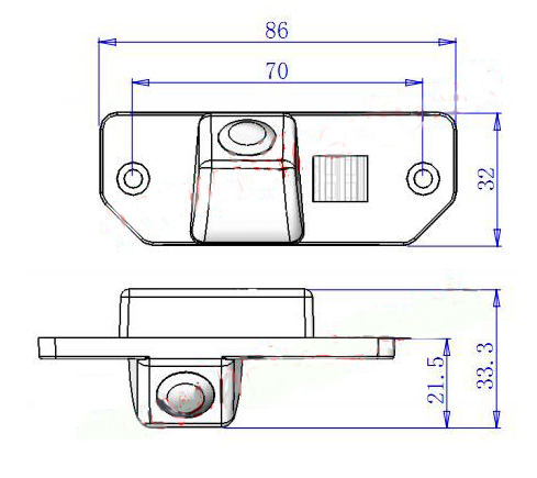 Achteruitrijcamera voor Ford