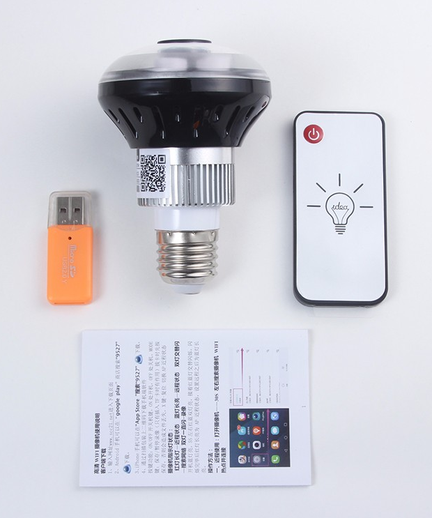 wifi-camera verborgen in LED-lampen