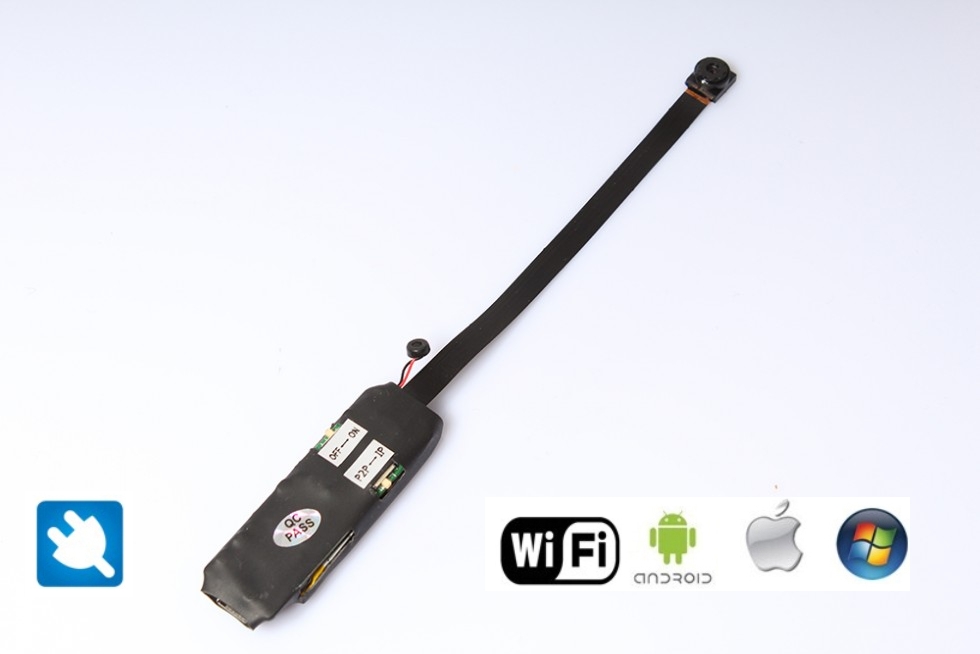 Mini wifi pinhole camera met geïntegreerde batterij en antenne