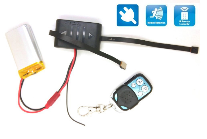 Spioncamera met dubbele pinhole en bewegingsdetectie voor afstandsbediening