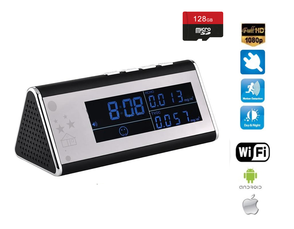 wekker met full hd wifi-camera