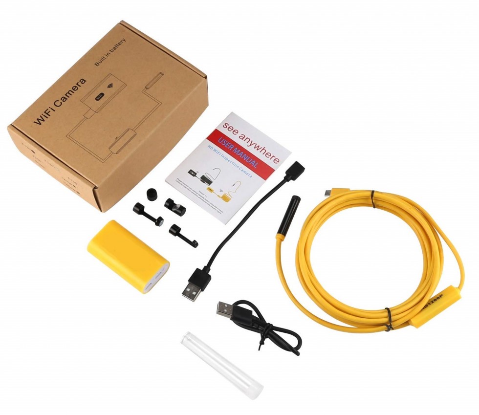 inhoudspakket wifi-endoscoop