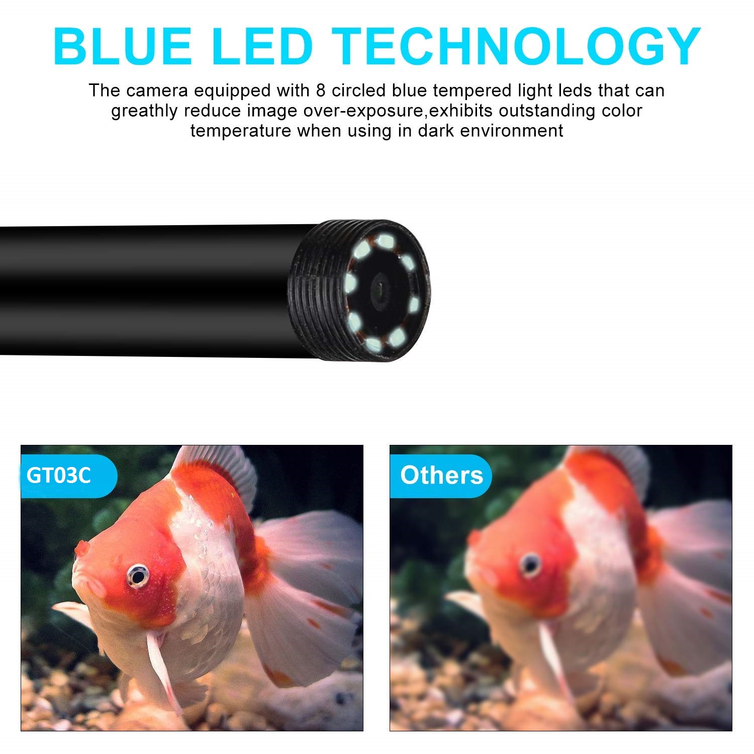 endoscoop met BLAUWE LED-verlichting