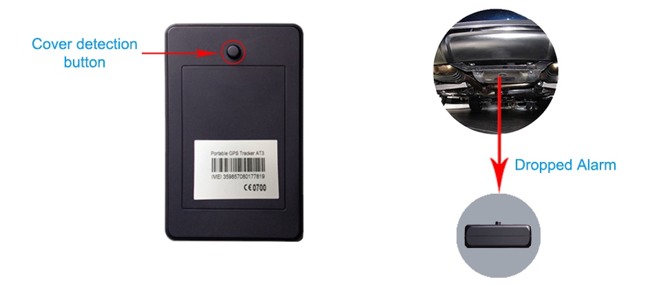 gps tracker anti sabotage knop