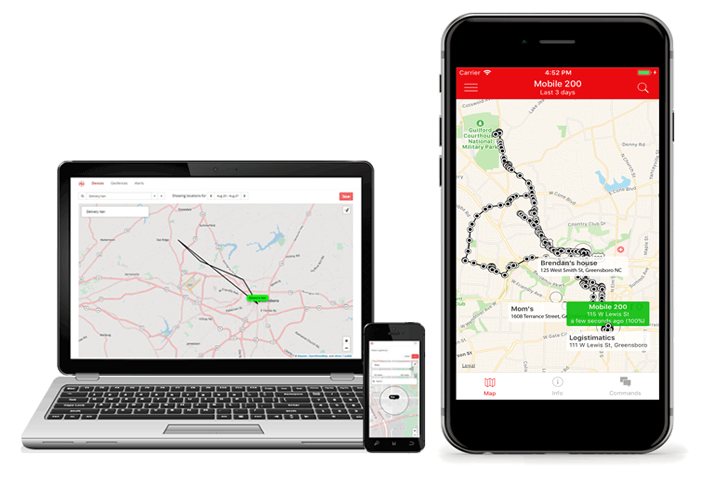 Qbit-tracker met pc of mobiele telefoon