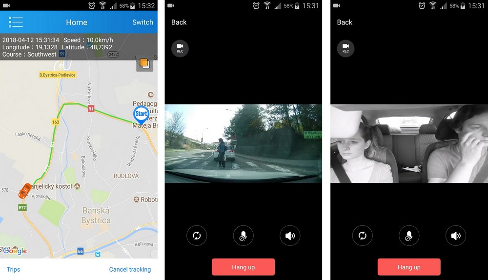 PROFIO-app voor autocamera