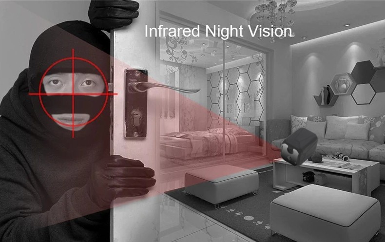 Spy camera verborgen met nachtzicht 10M