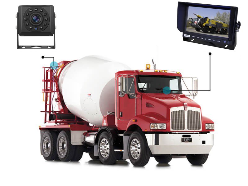 parkeercamerasysteem voor vrachtwagens camera met monitor