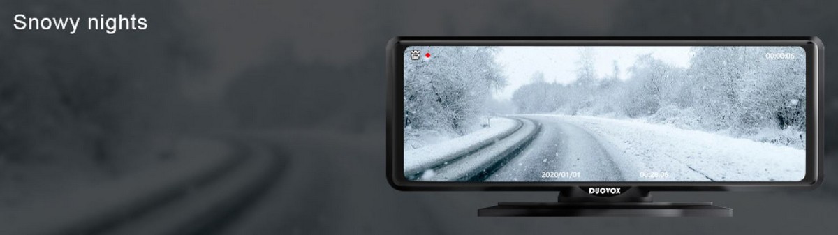 duovox v9 beste autocamera - sneeuwval