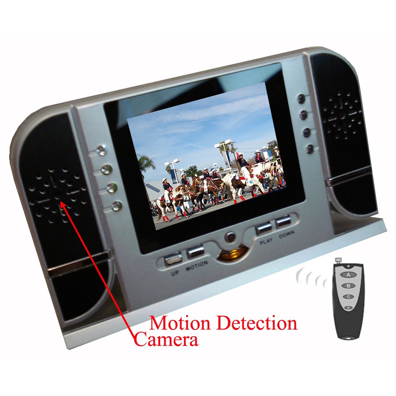 LCD wekker met camera + bewegingsdetectie + nacht IR LED