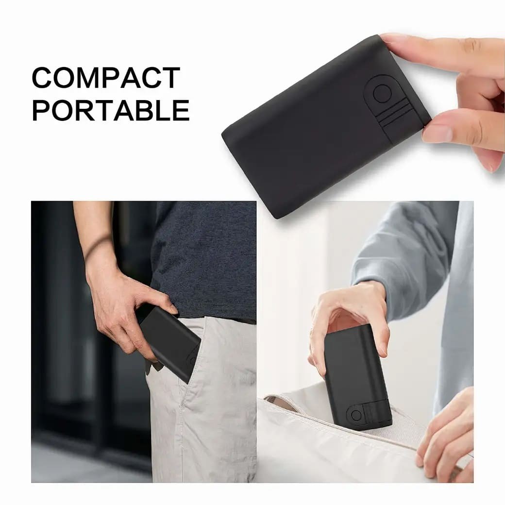 compacte audiorecorder in een powerbank spraakopname