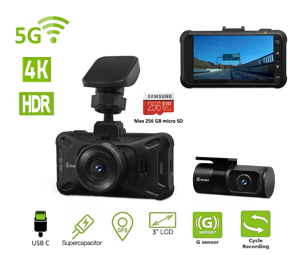 De beste 4k 5G autocamera met GPS
